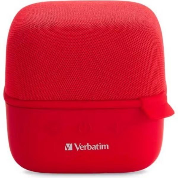 VerbatimÂ Wireless Cube Bluetooth Speaker, Red, Verbatim Americas, Mfr#: 70225